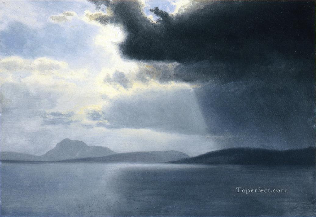 Approaching Thunderstorm on the Hudson River luminism Albert Bierstadt Oil Paintings